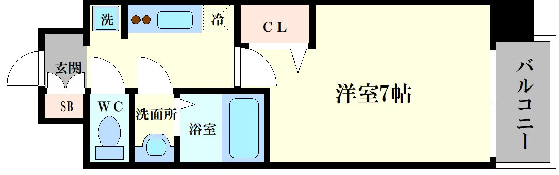 プレサンス大国町アドロッソの間取り