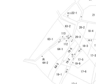 【土地図】 | 大館市字谷地町後63-1　他３筆・売地