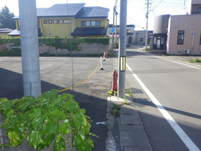 【前面道路含む現地写真】 | 大館市字谷地町後63-1　他３筆・売地