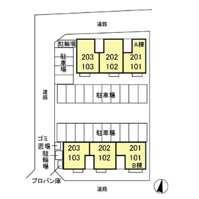 【駐車場】 | グリーンテラス長野　B