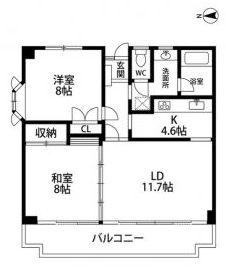 【間取り】 | ジュネス小田原 | ジュネス小田原の間取りです。
