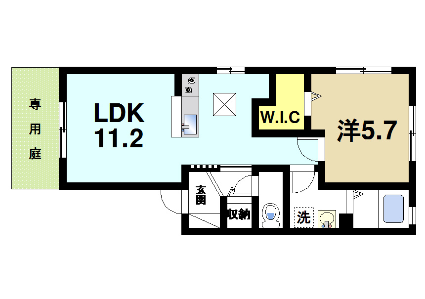 リビングタウン新大宮　Ａ棟の間取り|南向きのとっても明るいお部屋