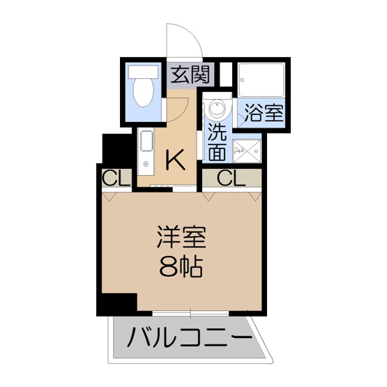 【間取り】 | CITY SPIRE美章園 | 洋室　８帖