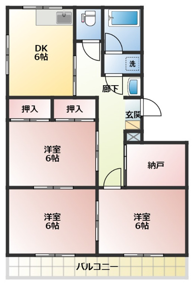 【間取り】 | 朝日マンション