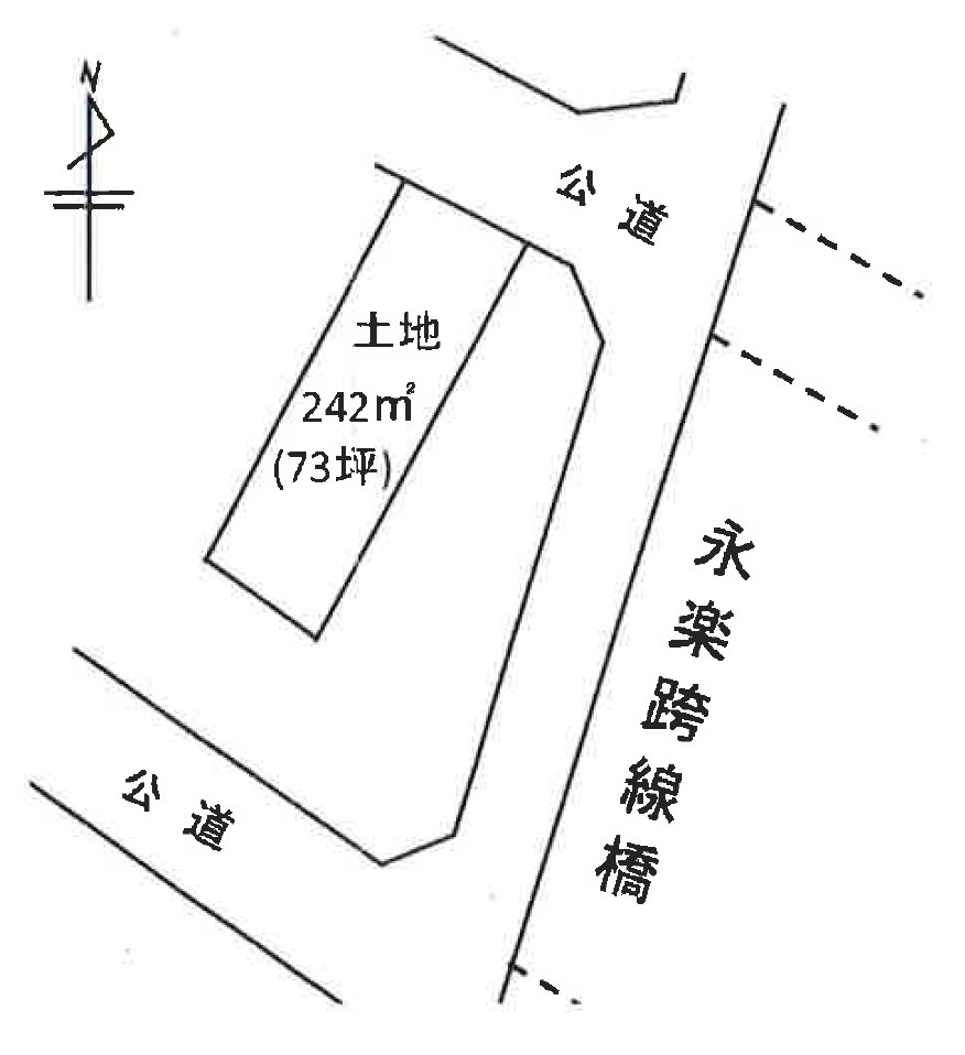 足利市永楽町の売地の土地図