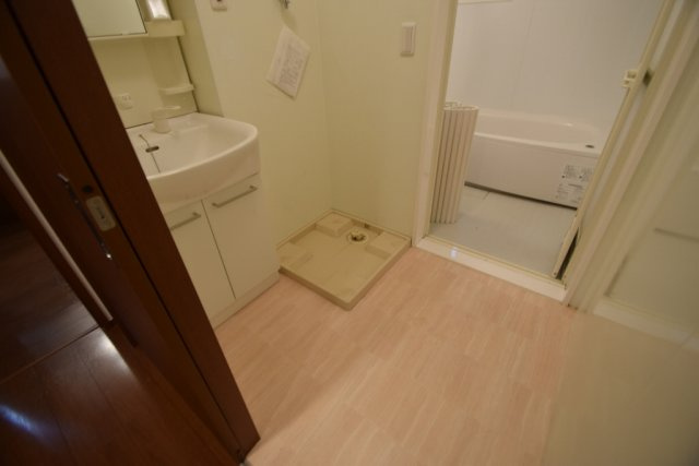 メゾンゴールドⅤの洗面所|独立洗面台付きです