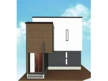 新築一戸建て　岡山市北区富田の外観パース