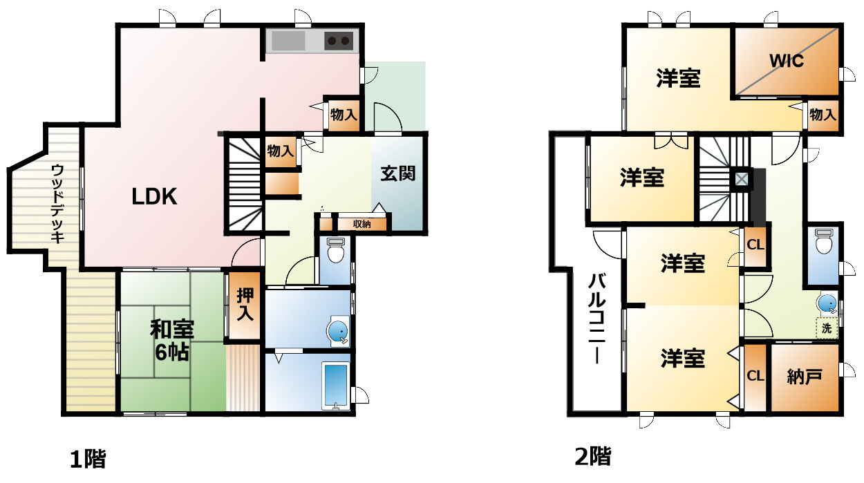 野老邸（本納）の間取り