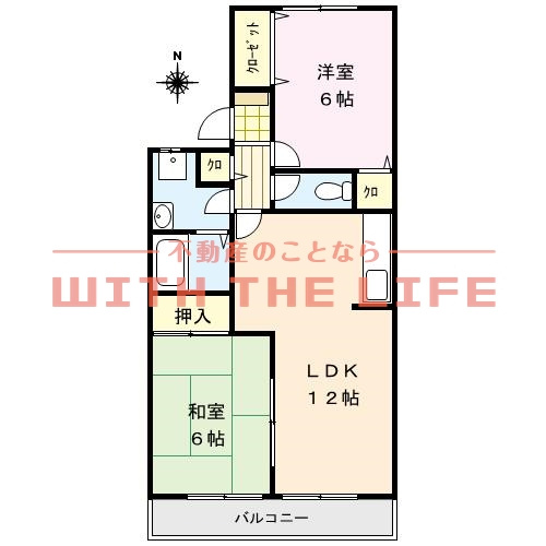 アフロ―テ山川【10.000円キャッシュバック対象物件】の間取り