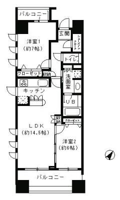 【間取り】 | パークキューブ日本橋水天宮 | パークキューブ日本橋水天宮　 人形町・水天宮前周辺の高級賃貸は人形町不動産本店で！仲介手数料最大無料