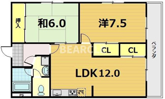 【間取り】 | サンコーポ飯田