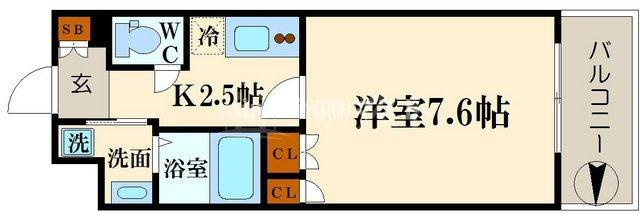 セオリー難波南プレミアムの間取り