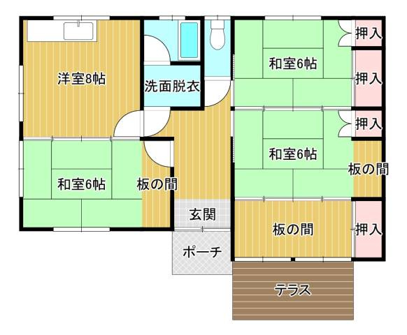 【間取り】 | 河村瀬高貸家（太神）