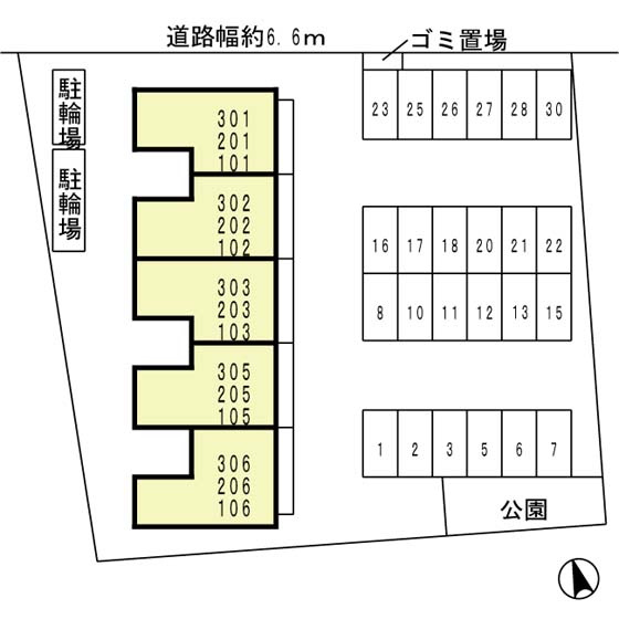 ファースト西浜の区画図