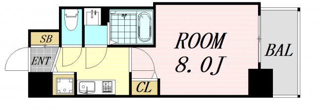 ディームス江坂 仲介手数料無料の間取り