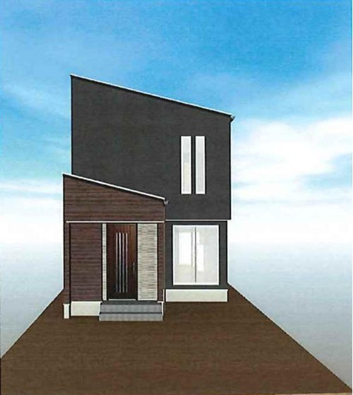 新築一戸建て　岡山市北区下伊福上町 の外観パース