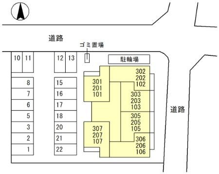 D-room宇須　光の区画図