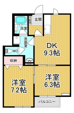 【間取り】 | アジデンス愛 | カップルさんにオススメのお部屋です♪