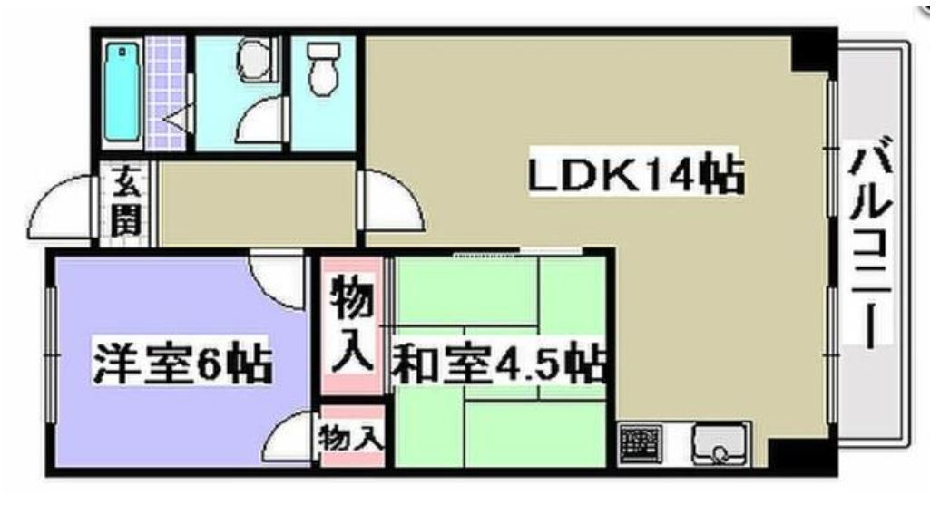 泉大津市東豊中町１丁目の賃貸マンションの間取り