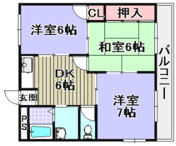 サンヴェール城東の間取り