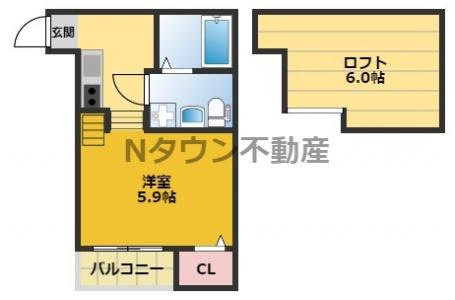【間取り】 | ファンタジアン名駅西 | 間取りです。