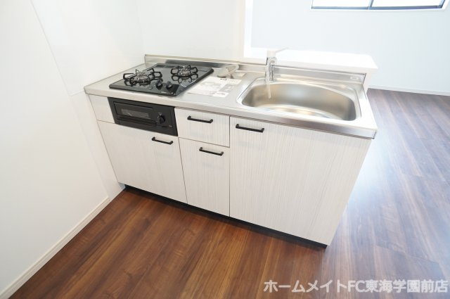 熊本市東区小山５丁目のアパートのキッチン