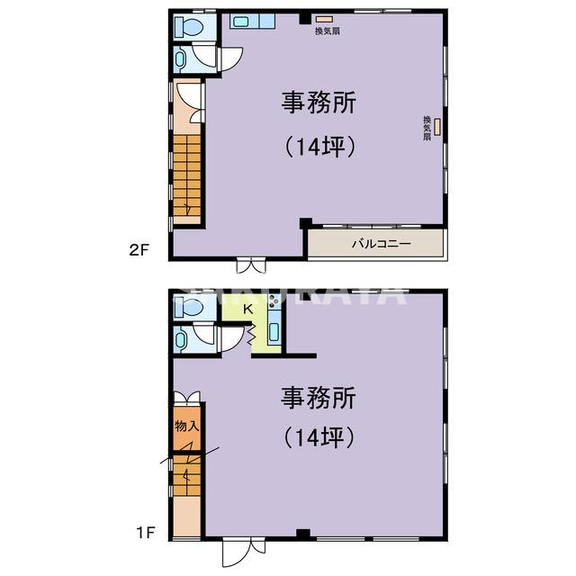 タウンコーポ商事テナントの間取り