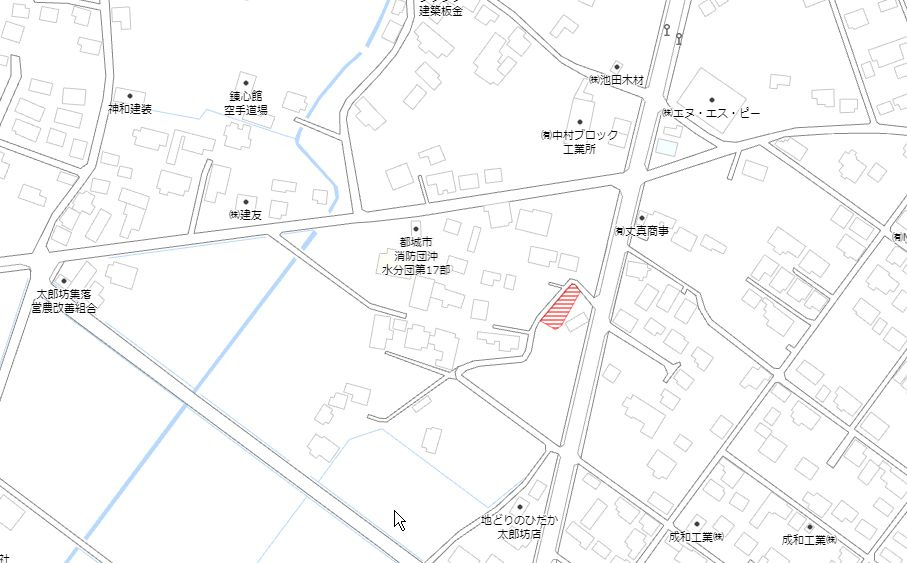 都城市太郎坊町の売地の土地図