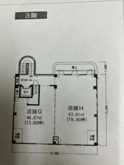 堺市堺区北瓦町貸店舗の間取り
