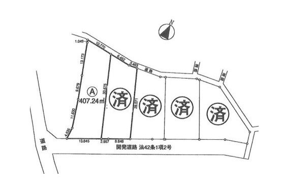 比企郡鳩山町大橋売地の土地図