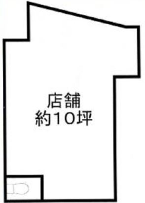 堺市東区日置荘西町　貸店舗の間取り