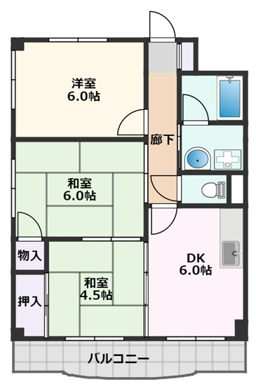 【間取り】 | 穂波マンション