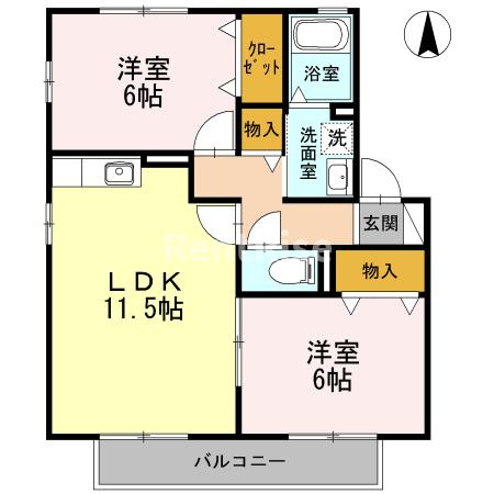 エレガンス シンワ Ａの間取り