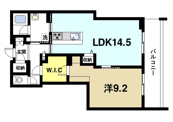 ＳｈａＭａｉｓｏｎ　Ｐｒｅｍｉｅｒ　ＣＹＰＲＥＳＳの間取り|ゆったりと暮らせる1LDKの間取りです。