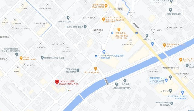 加古川市野口町良野　土地の地図