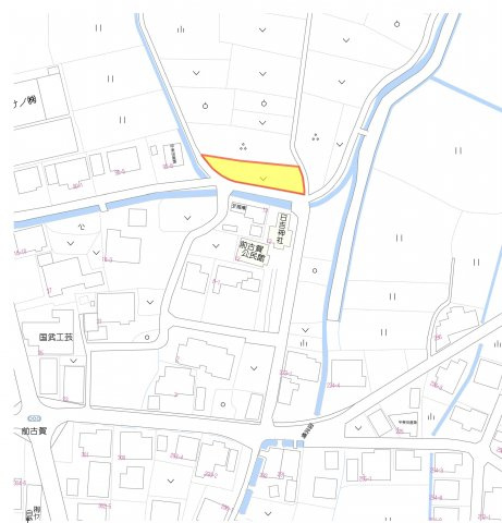 売地)八女市前古賀字由留島の地図