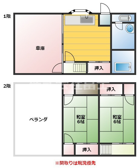 元石町借家の間取り