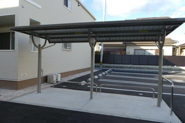 倉敷市茶屋町のアパートのその他共用部分|自転車置き場