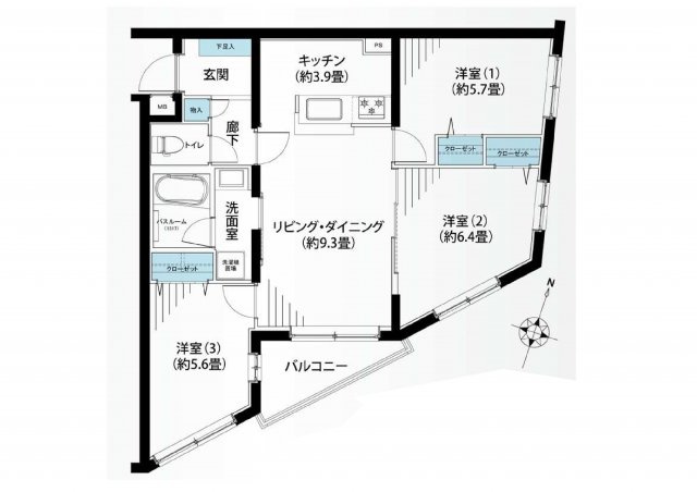 東急田園都市線「市が尾」ロワール市ヶ尾 の画像