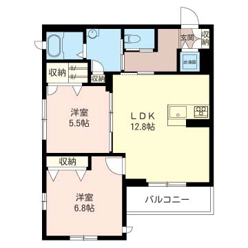 Ａｒｉｅｓの間取り|角住戸のため窓が多く採光のとれたお部屋です
