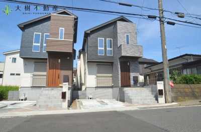 【前面道路含む現地写真】 | 海老名市大谷北3丁目　新築戸建て  全２棟　【仲介手数料無料】