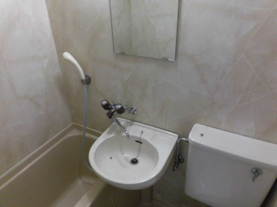 【洗面所】 | シロハイヌ新大阪 | 浴室内の洗面台です