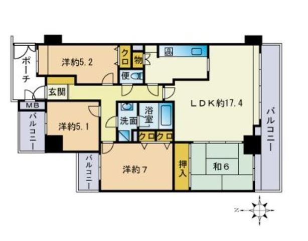 【間取り】 | 大濠公園シティハウス