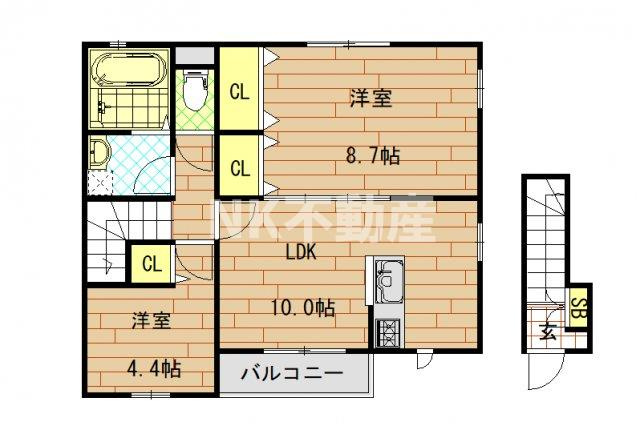 【間取り】 | デュラ・カーサラパン（若江岩田賃貸） | 間取りです