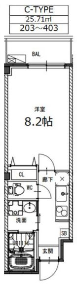 MP Tsukamoto Fioreの間取り