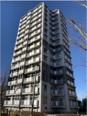 【外観】 | 三郷市みさと団地９街区７号棟 | 14階建ての7階部分