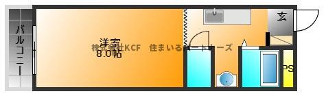 久留米市本町のハイツの間取り