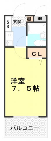 【間取り】 | ドムールコスモス魚崎