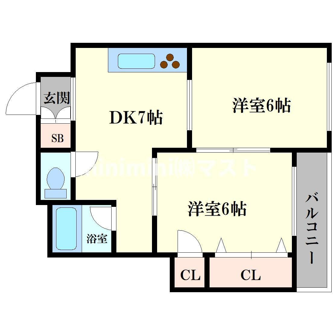 Tscourt福島の間取り