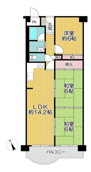 【間取り】 | 淀川パークハウス5号棟